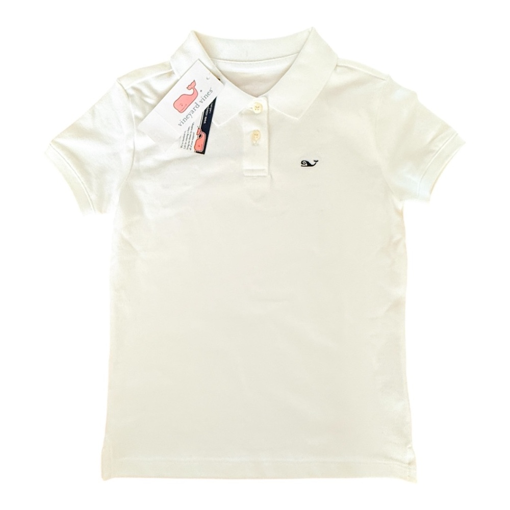 Vineyard Vines XS Girls White Classic Polo - New